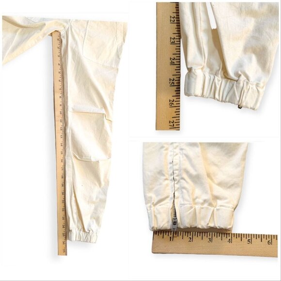 Nili Lotan Cropped Military Pants, Eggshell, Size 0, Ankle Zip, NWT - Picture 15 of 16